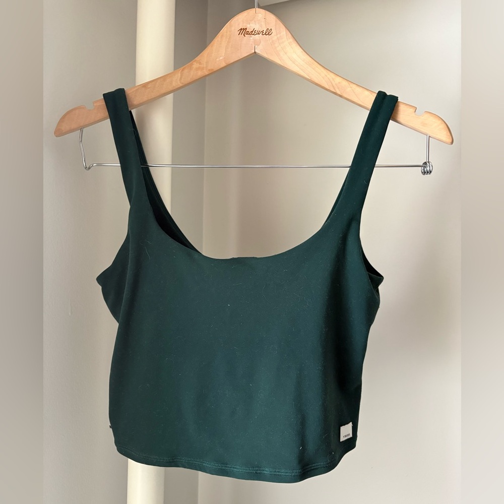 Vuori Daily Crop Tank Deep Green